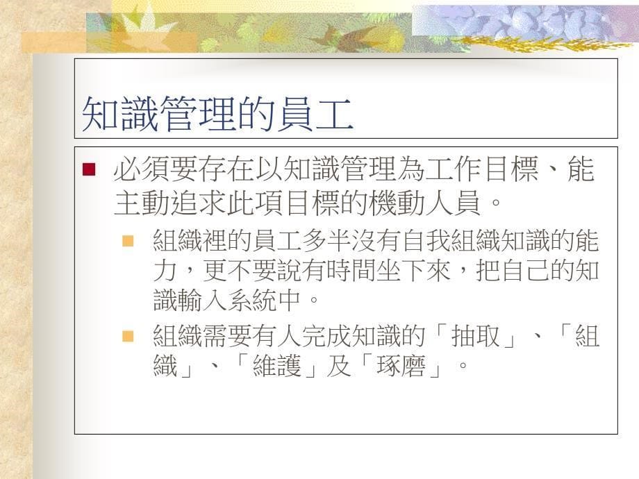 知识管理活动中的人员与工具课件_第5页