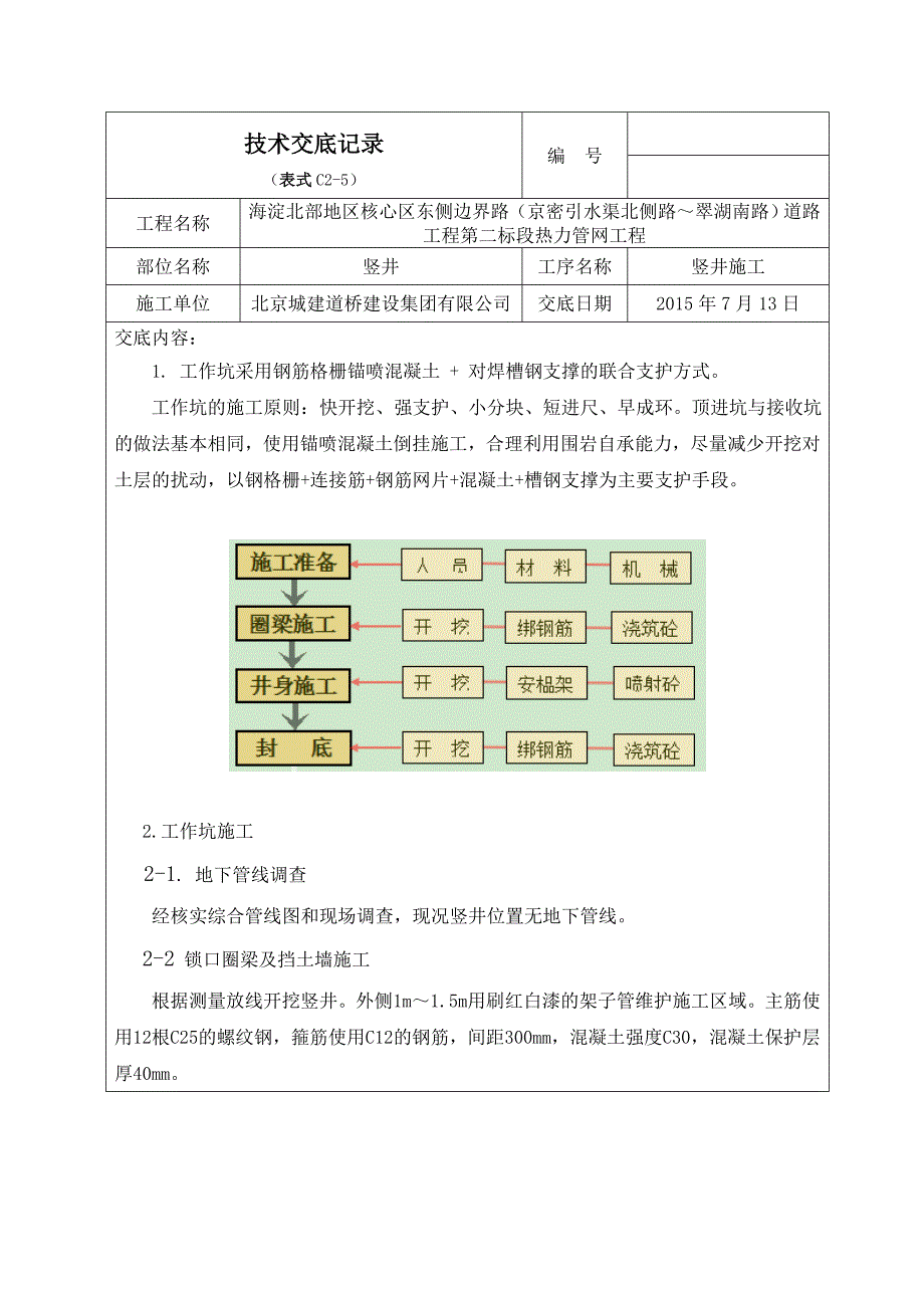 竖井施工技术交底、安全交底_第1页