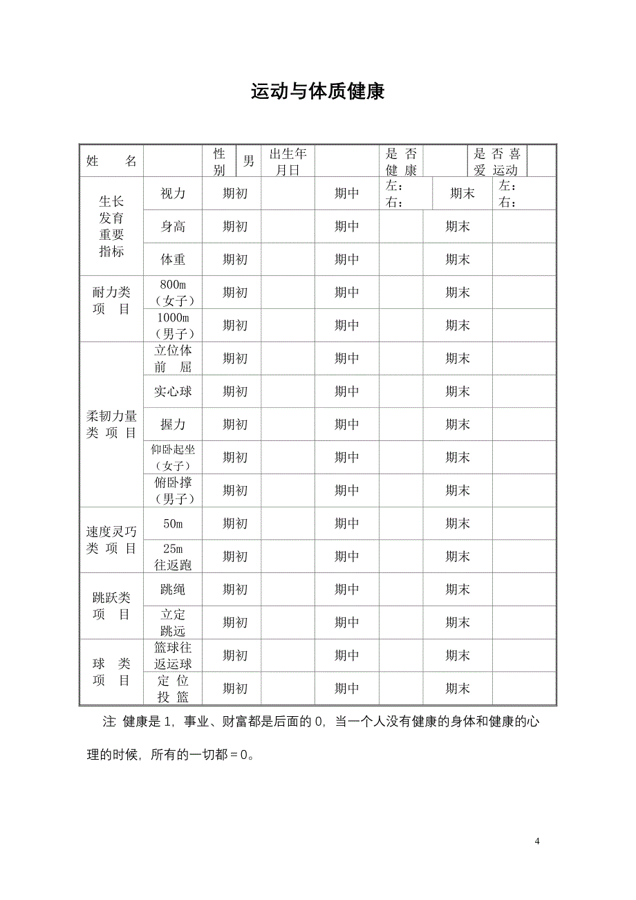 学生成长档案模版_第4页