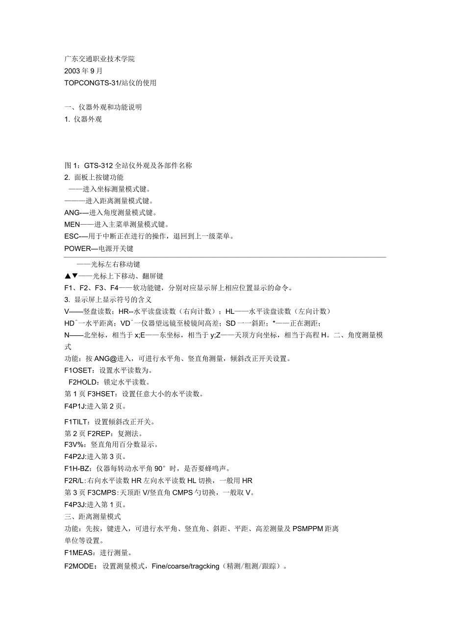 拓普康GTS全站仪说明书_第4页