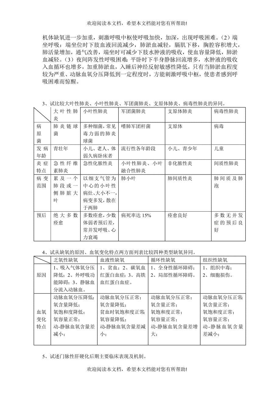 病理学作业（一）1、例说明疾病发生发展遵循的因果交替的规_第5页