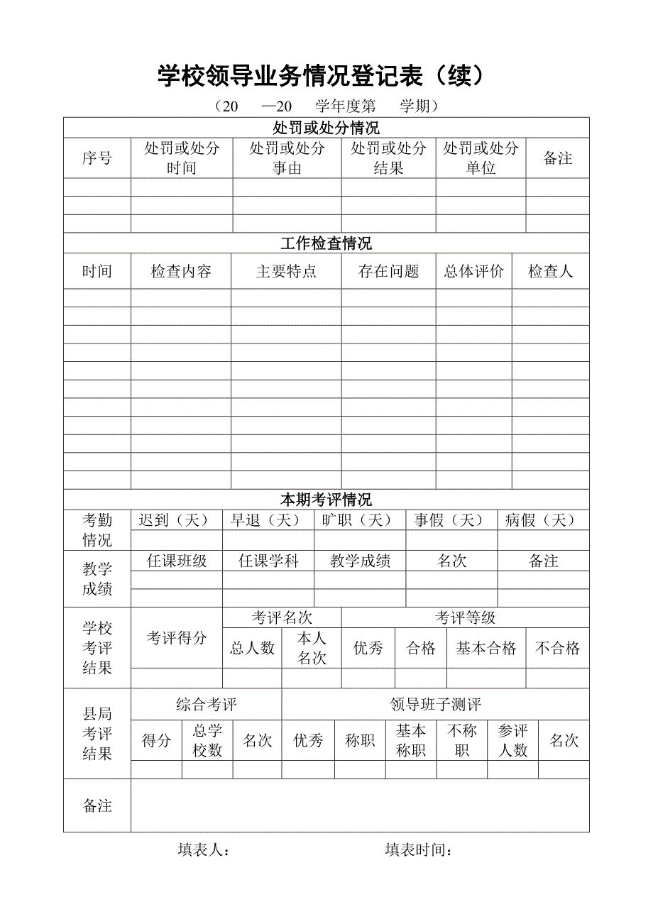 教师业务档案登记表_第3页