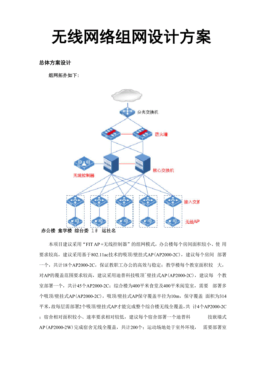无线网络组网设计方案_第1页
