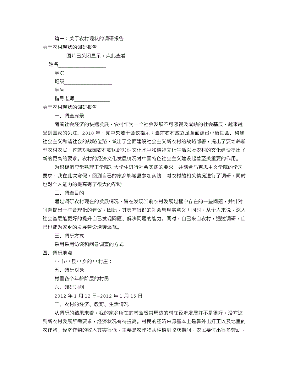 农村现状调研报告(共5篇).doc_第1页