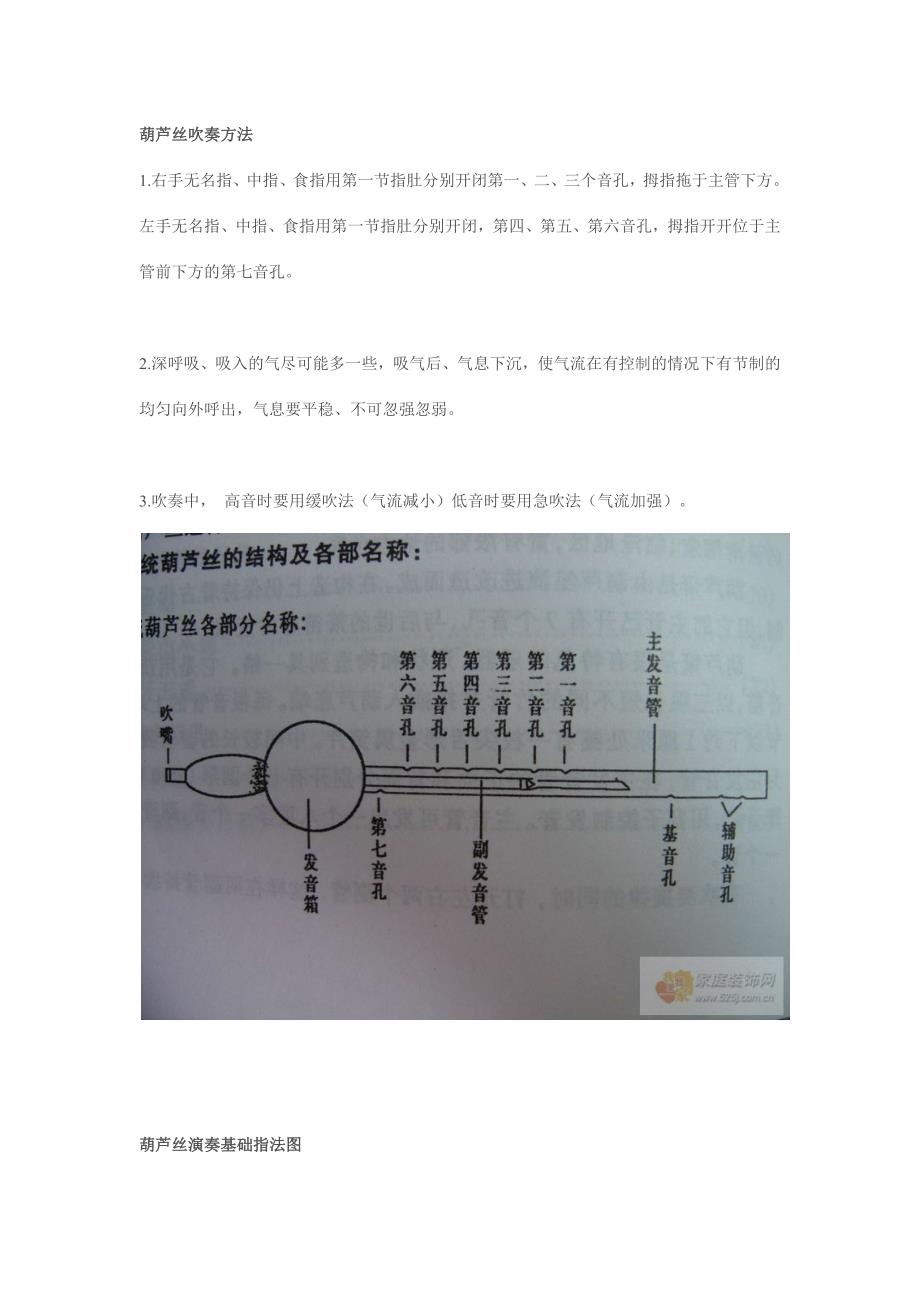 葫芦丝吹奏方法.docx_第1页