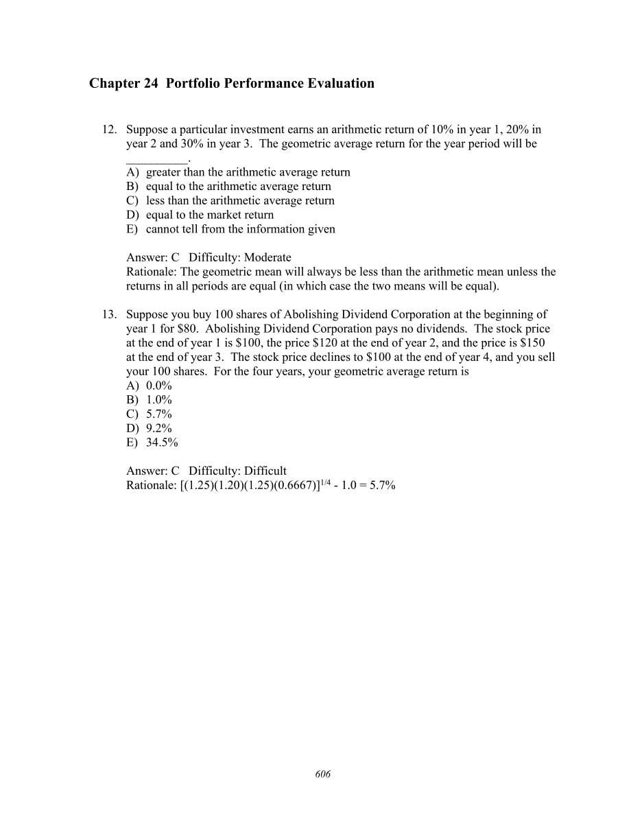 经济学投资学第7版TestBank答案_第5页