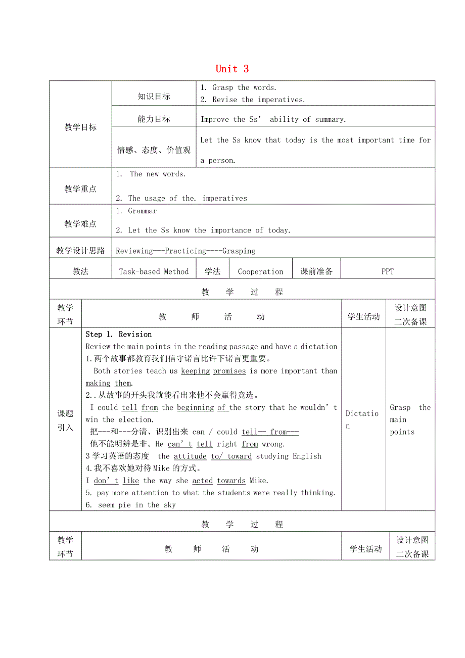 黑龙江省哈尔滨市第四十七中学九年级英语上册Unit3ElectionPromisesStructure教案教科版五四制_第1页