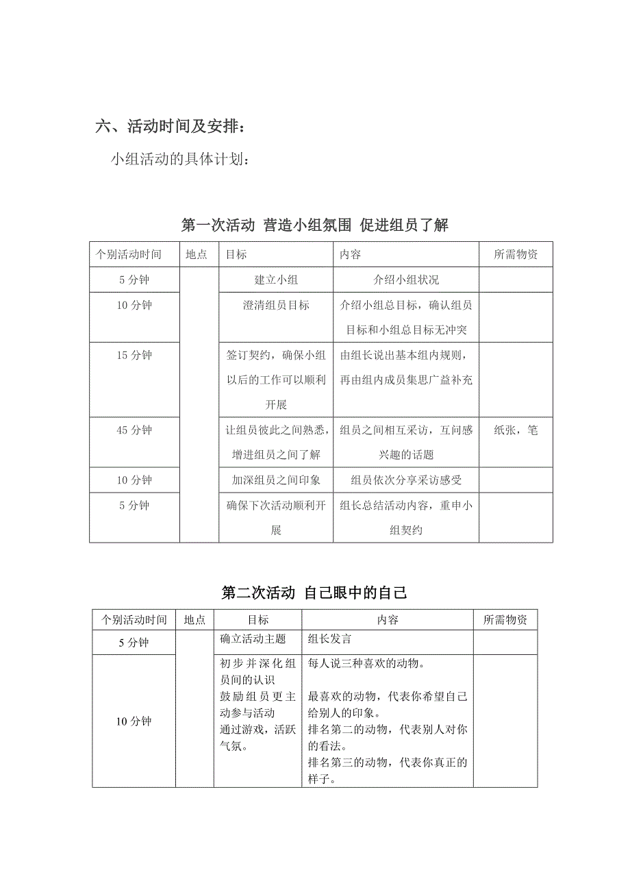 大学生成长与发展小组计划书_第4页