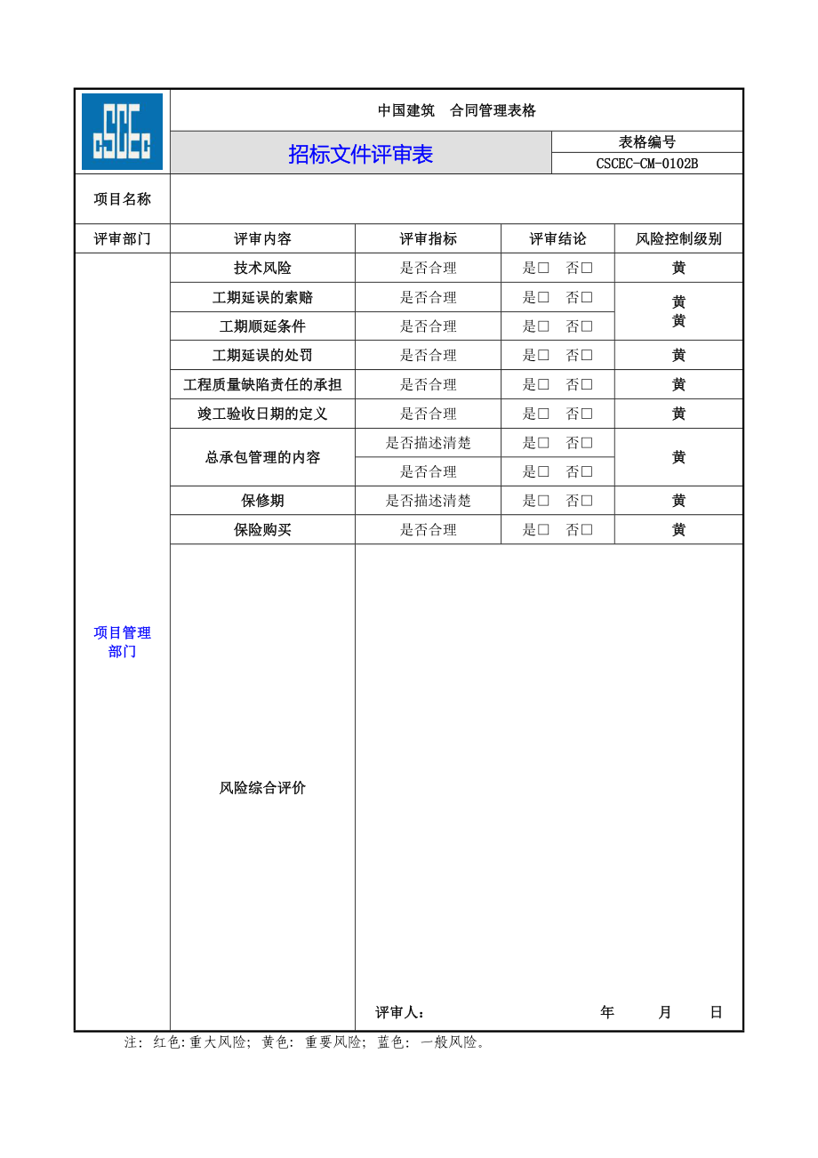 招标文件评审表优质资料_第2页