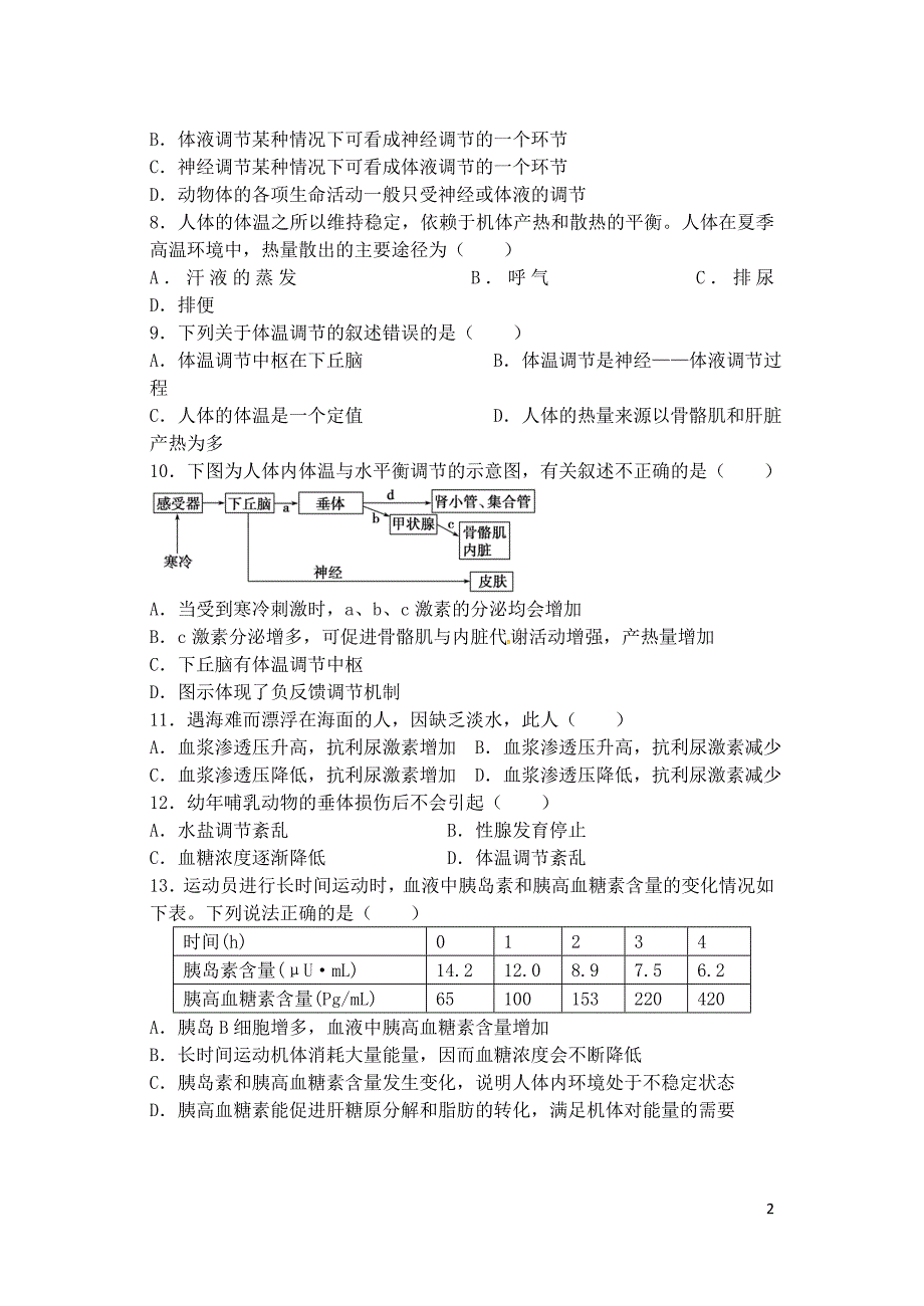 广东省湛江市第一中学高二生物上学期第一次大考试题01080254_第2页