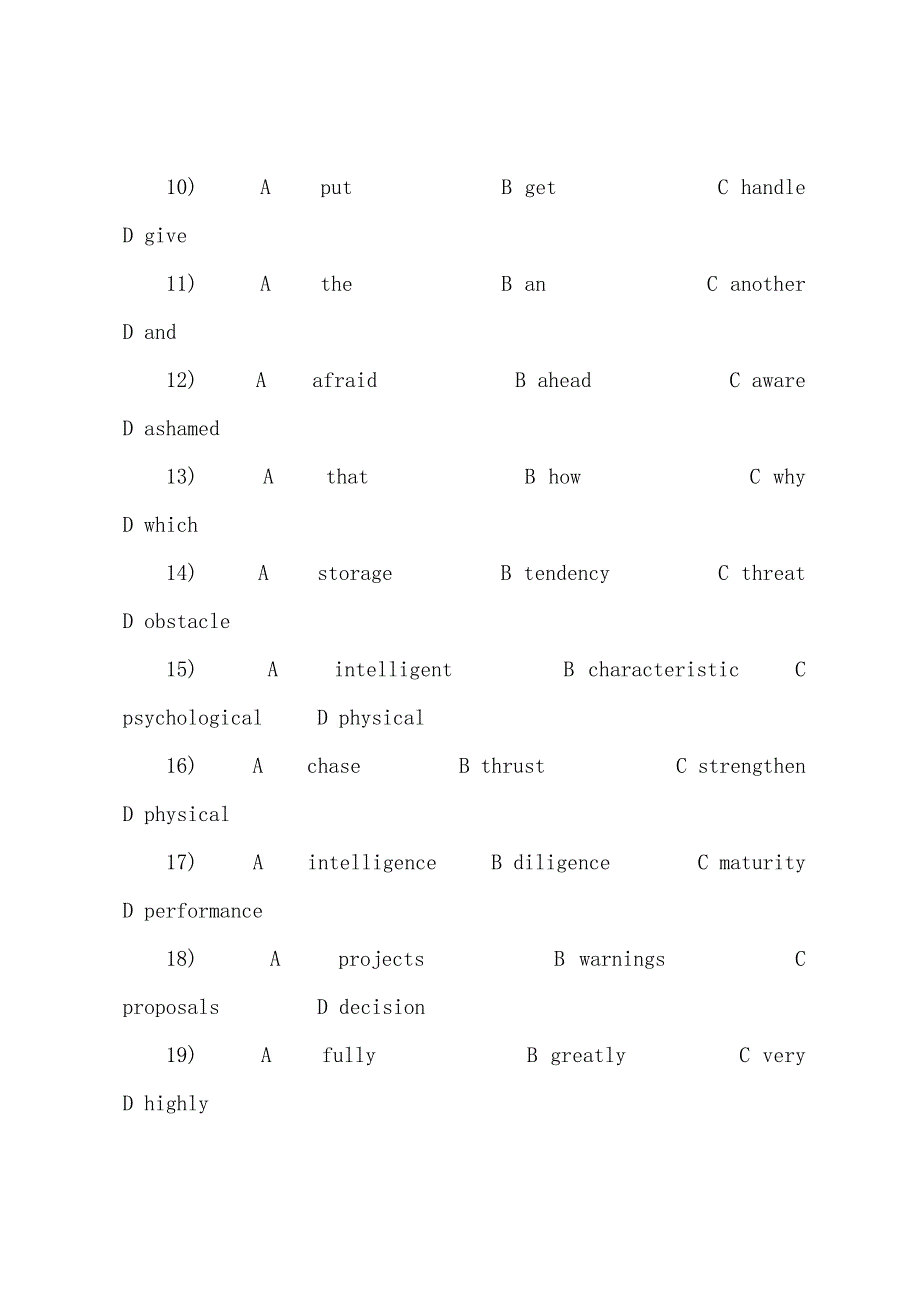 2022年公共英语PETS四级完型填空模拟试题-八.docx_第4页