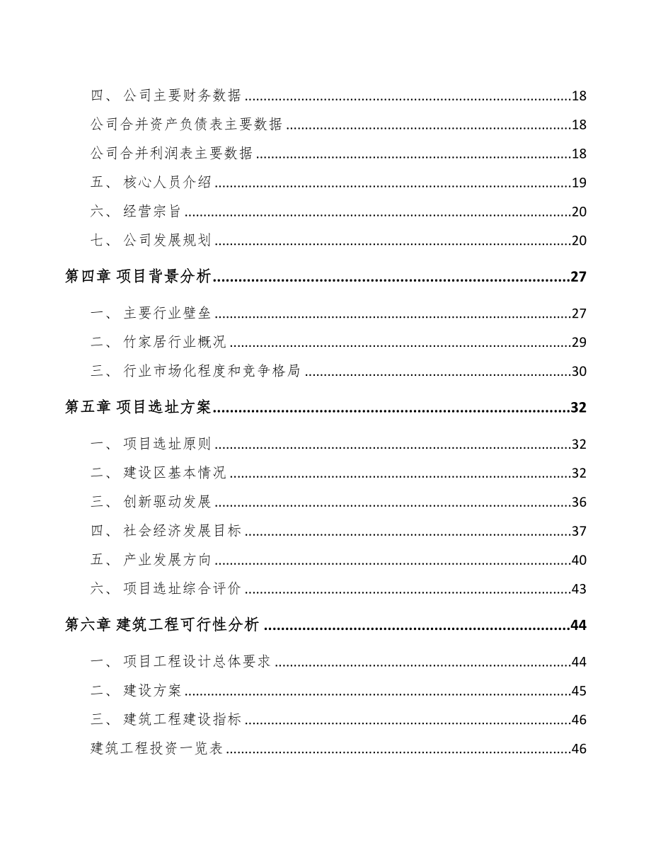 长沙竹家居用品项目可行性研究报告(DOC 81页)_第2页