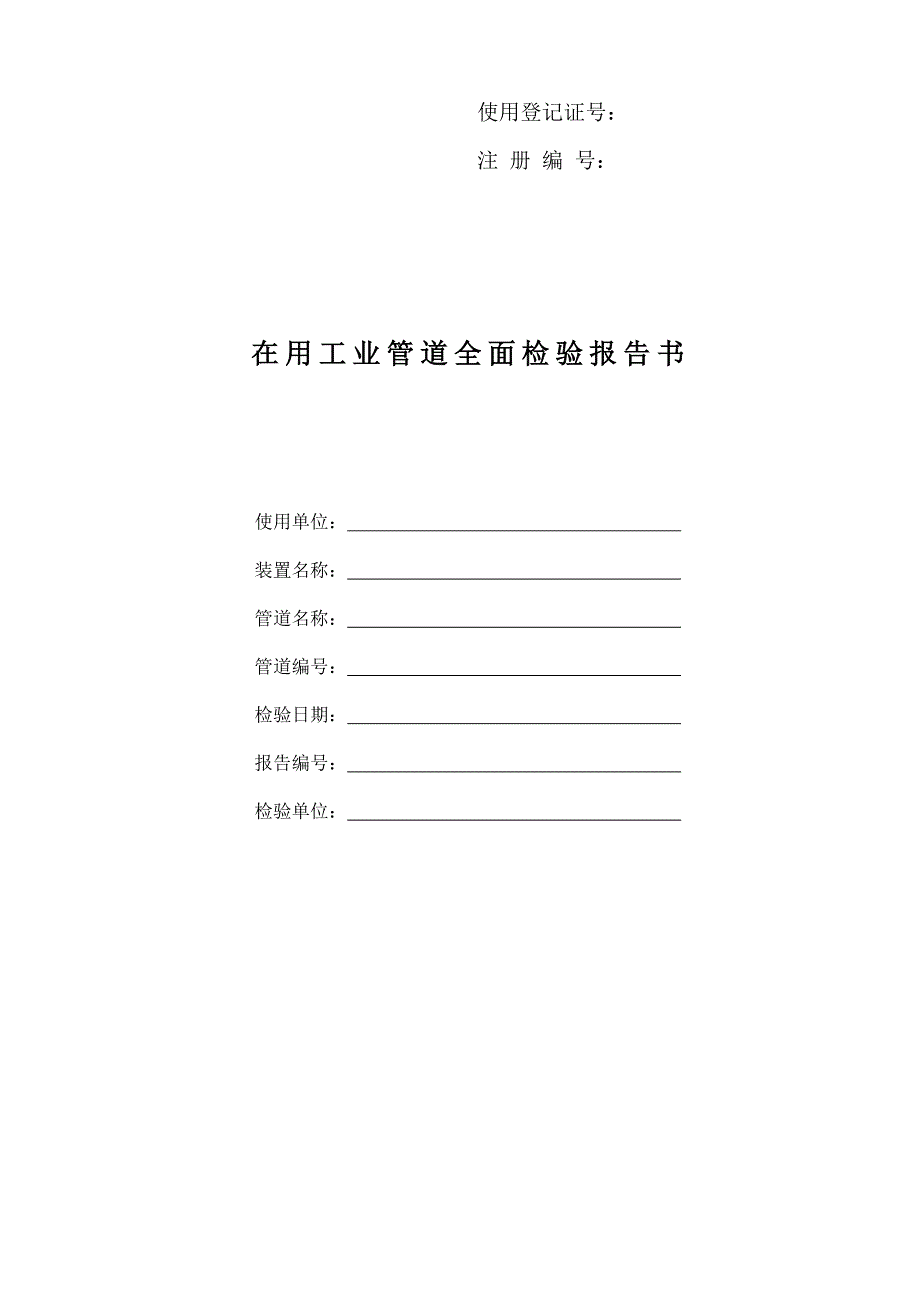 压力管道全面检验报告_第1页