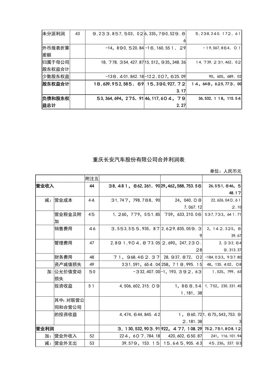 长安汽车财务报表分析_第5页