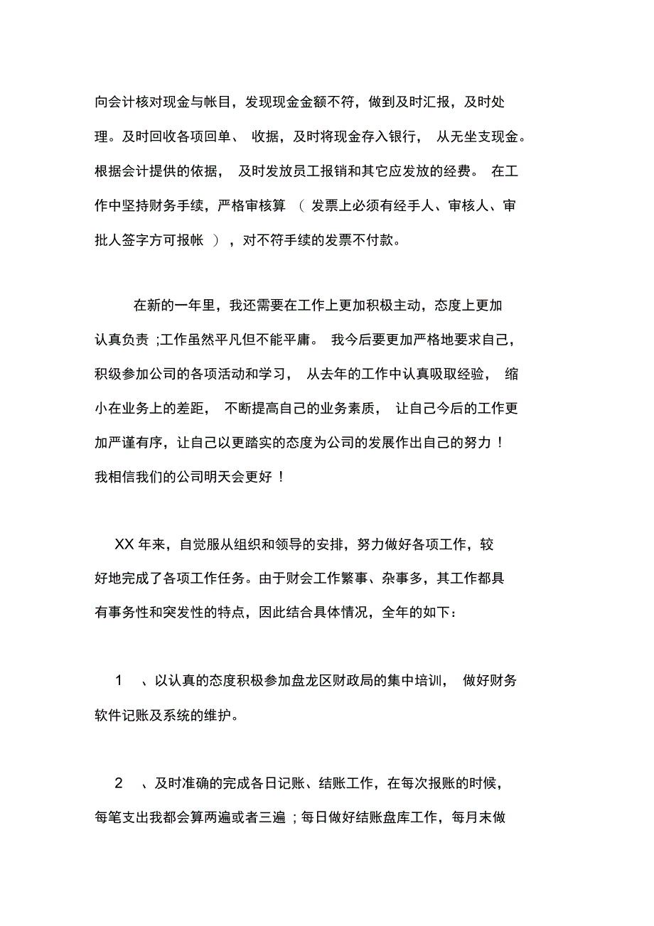 2019年出纳个人工作总结_第2页