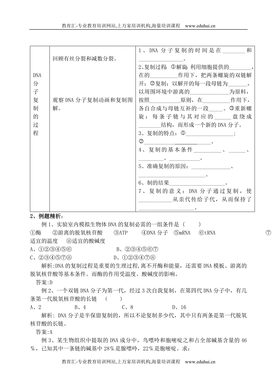 人教新课标高中生物第09课时第三章第3节DNA的复制.doc_第2页