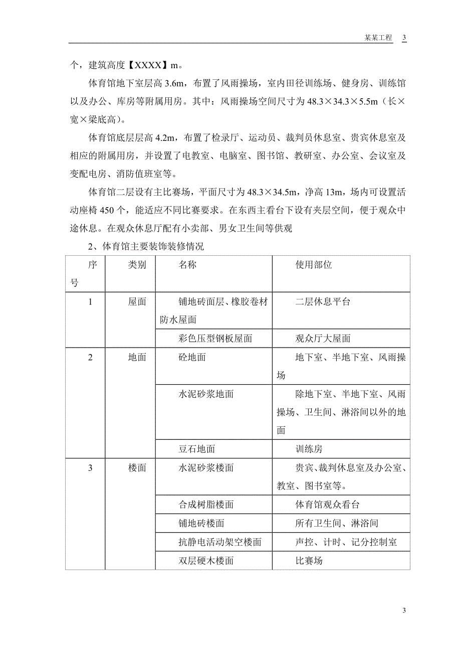 某大学体育馆工程施工组织设计_第5页