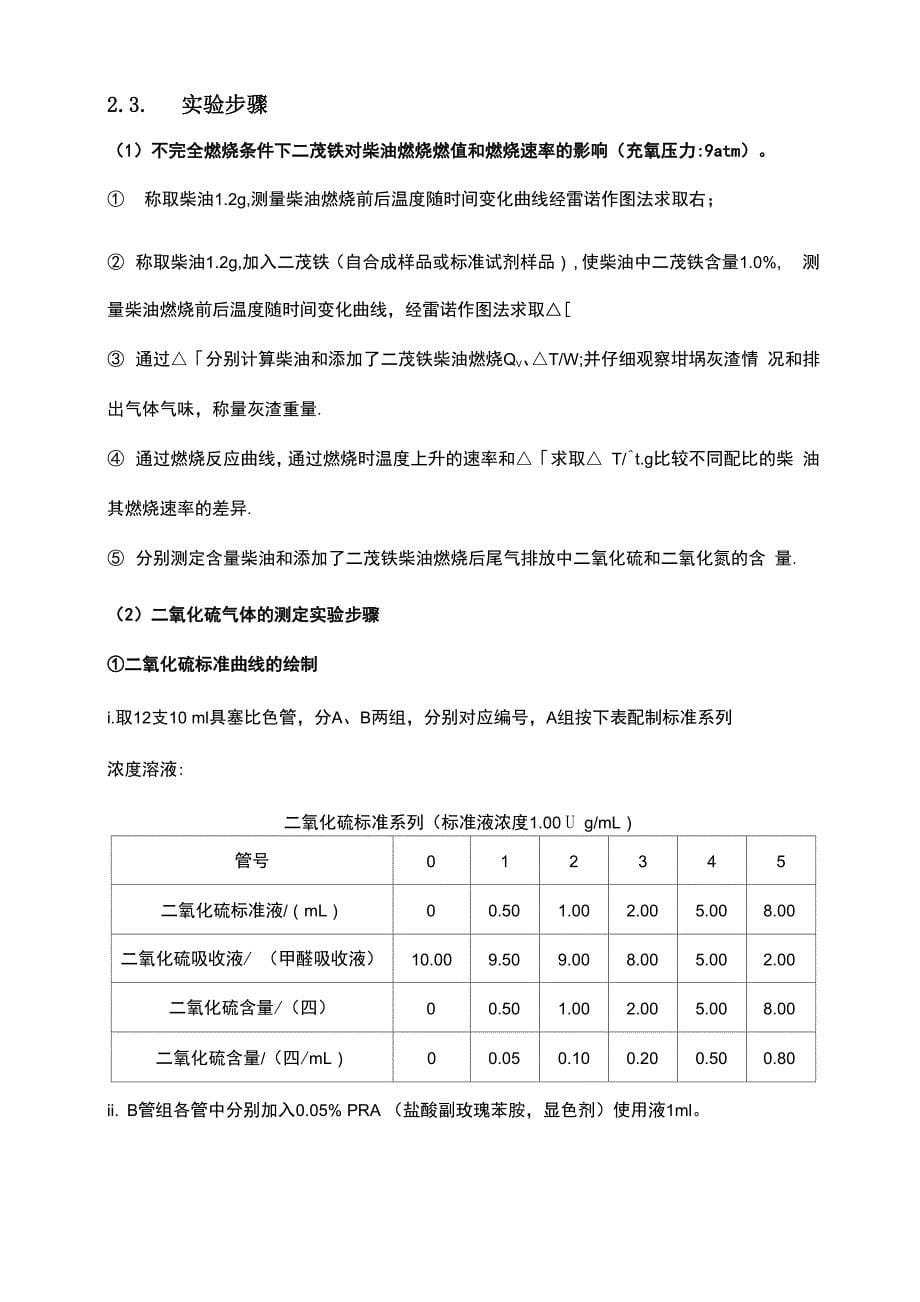 二茂铁柴油实验报告完成版_第5页