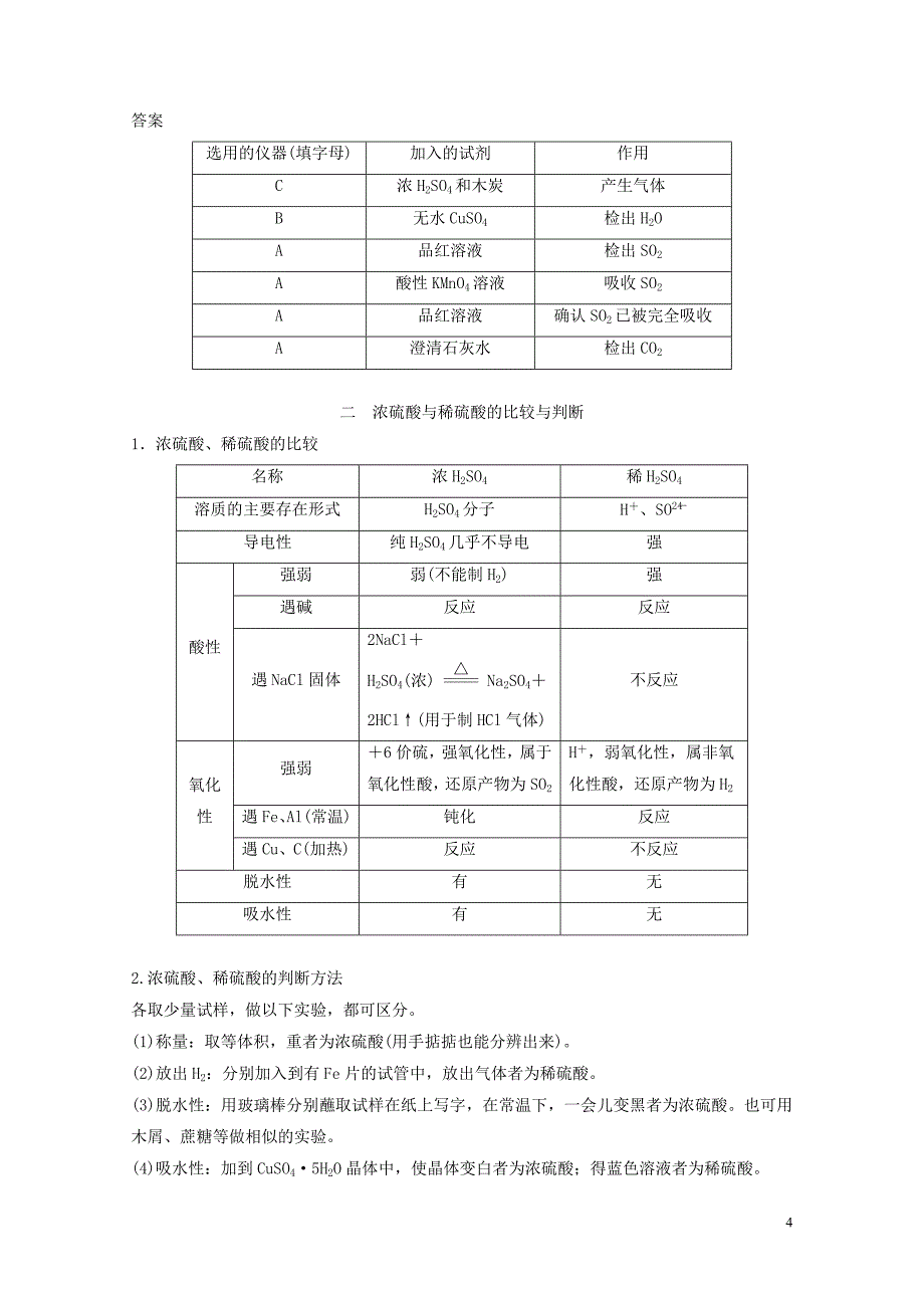 浙江专版高中化学专题4硫氮和可持续发展本专题重难点突破学案苏教版必修1042713_第4页