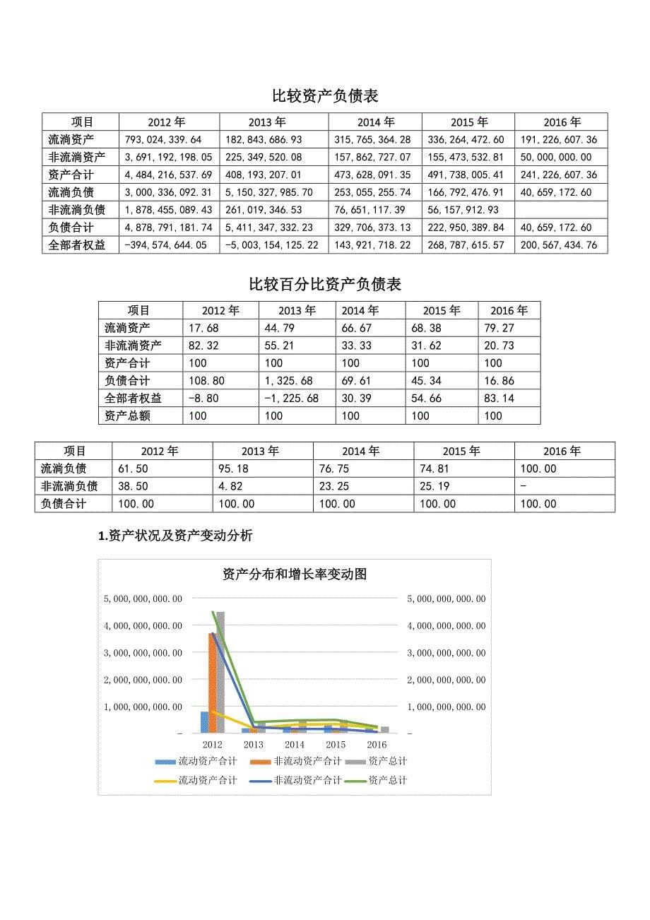 股份有限公司财务分析报告_第5页