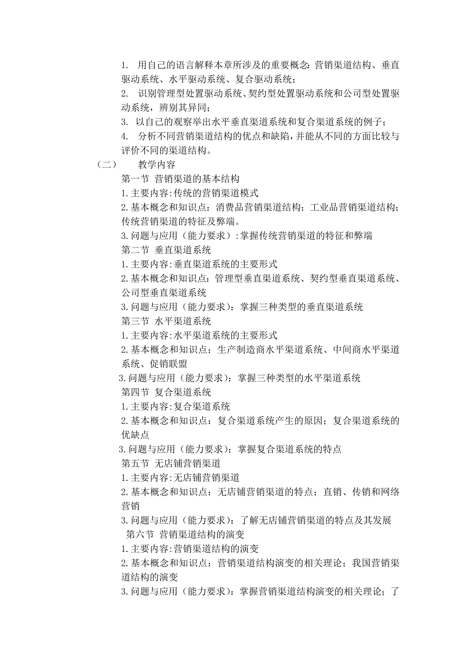 分销渠道管理课程教学大纲_第4页