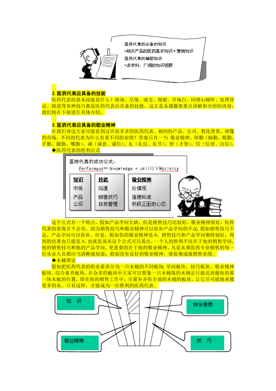 医药专业销售技巧讲义及答案_第3页