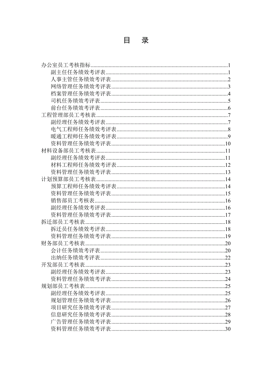 一般员工业绩考核指标表汇总_第2页