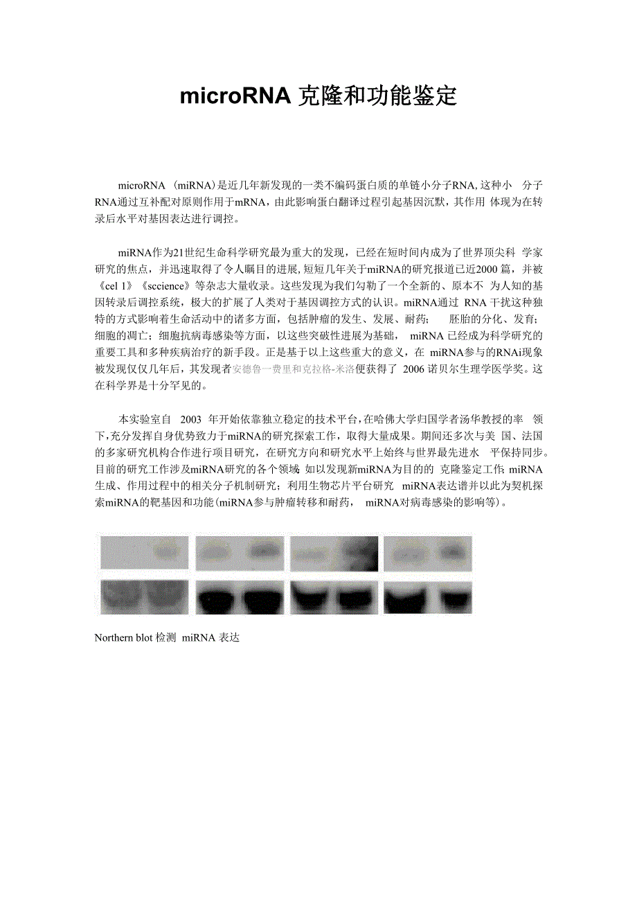 microRNA克隆和功能鉴定_第1页