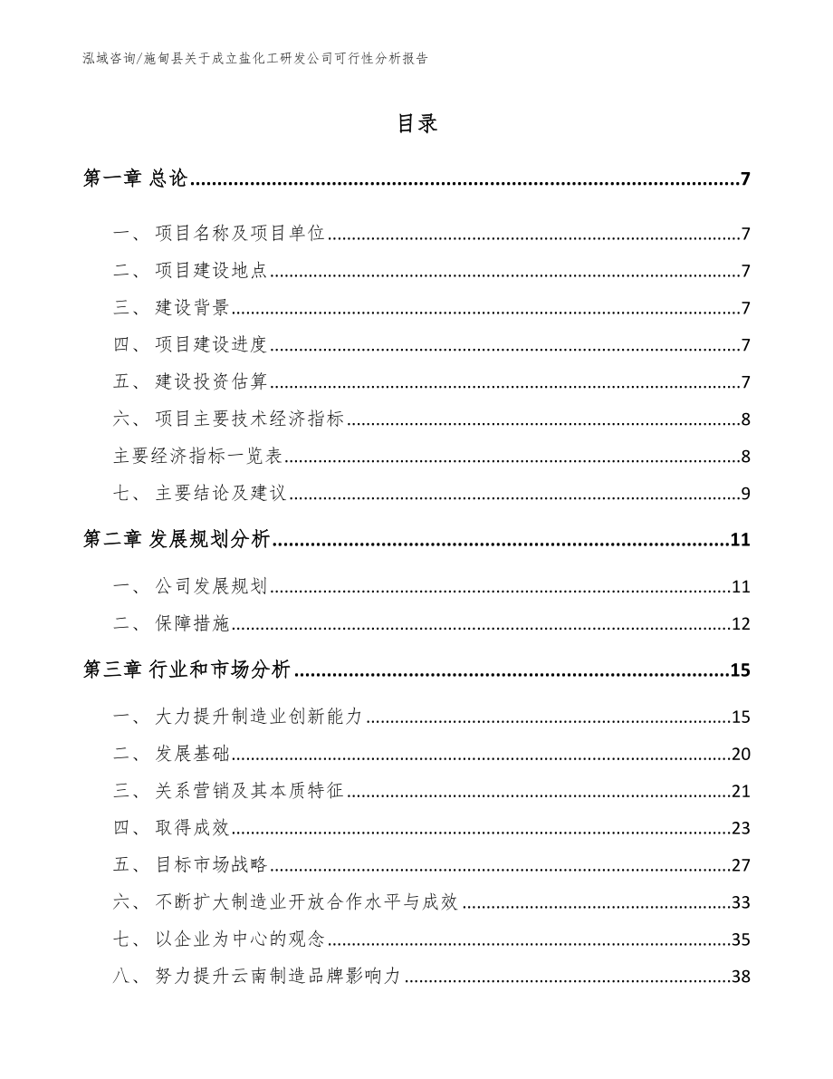 施甸县关于成立盐化工研发公司可行性分析报告模板_第2页