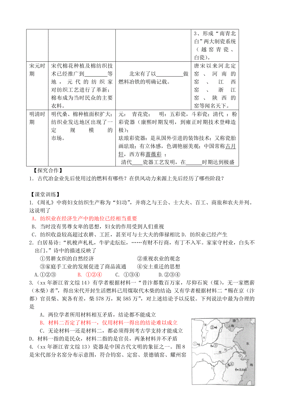 2022年高三历史 手工业学案 新人教版_第2页