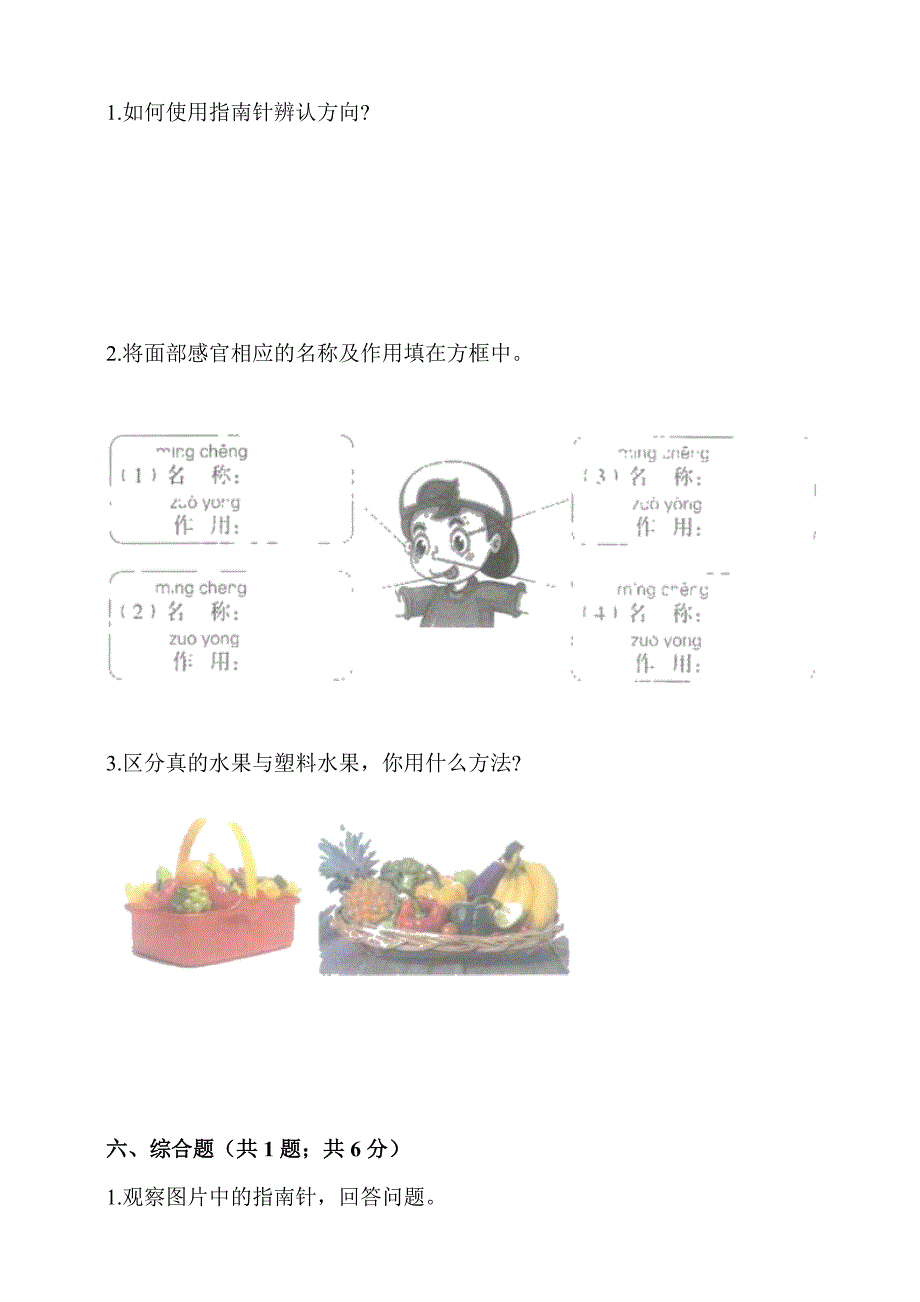 科教版二年级下册科学《期末考试试题》(附答案)_第4页