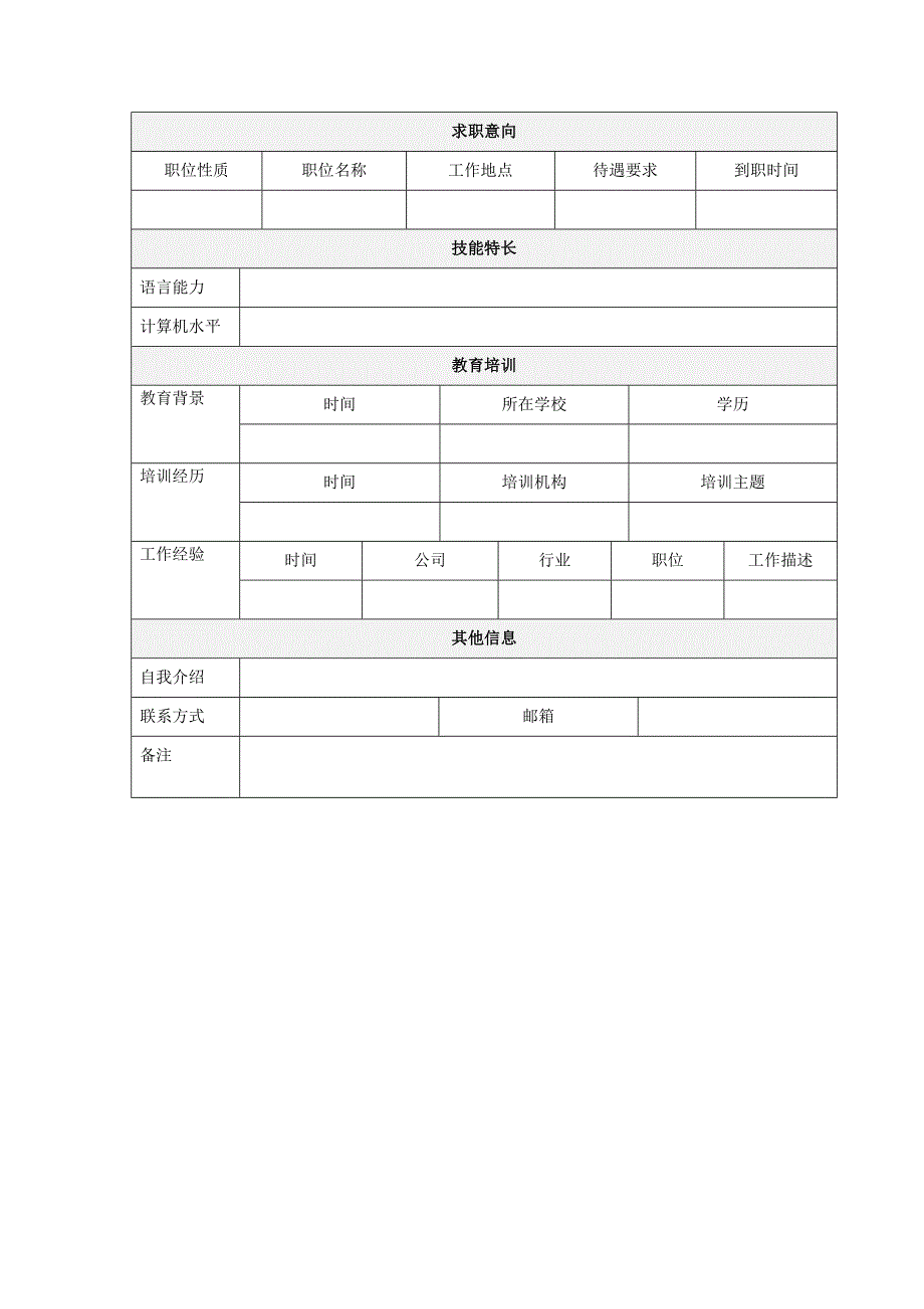 求职简历幼儿教师幼儿园老师求职简历模板共2页_第4页