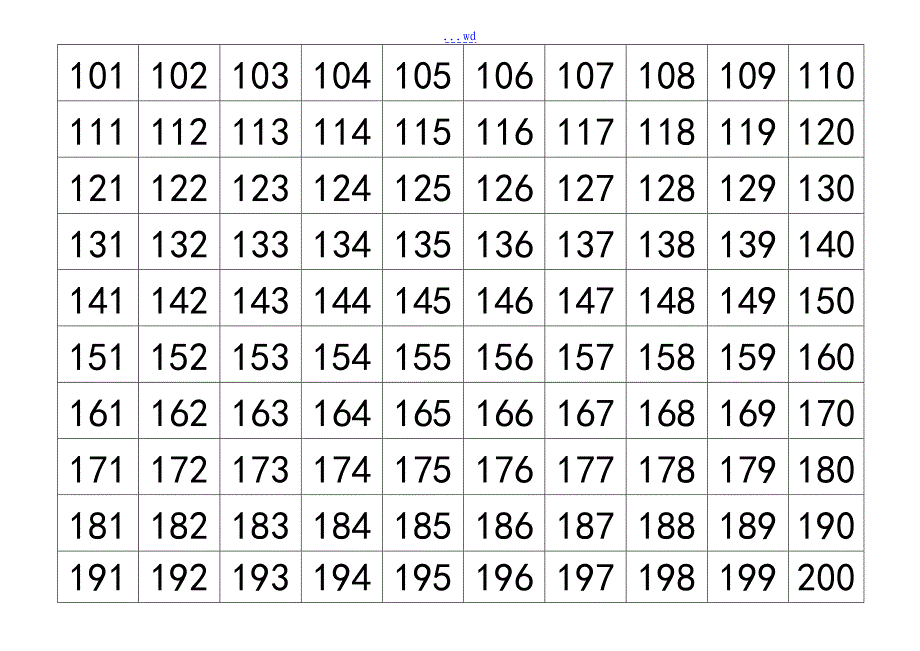 1--1000数字认知14张表_第1页