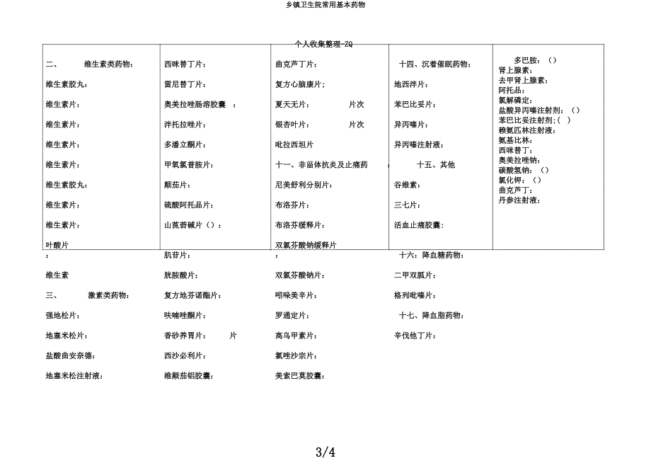 乡镇卫生院常用基本药物.docx_第3页