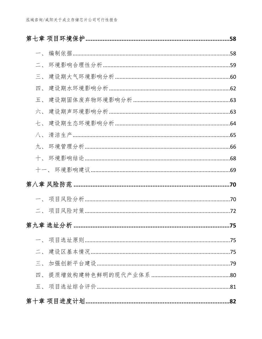 咸阳关于成立存储芯片公司可行性报告【参考模板】_第5页