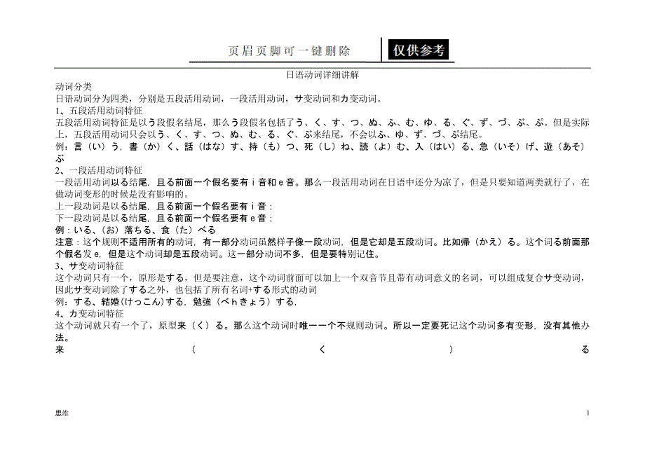 日语_动词变形详解[应用材料]_第1页