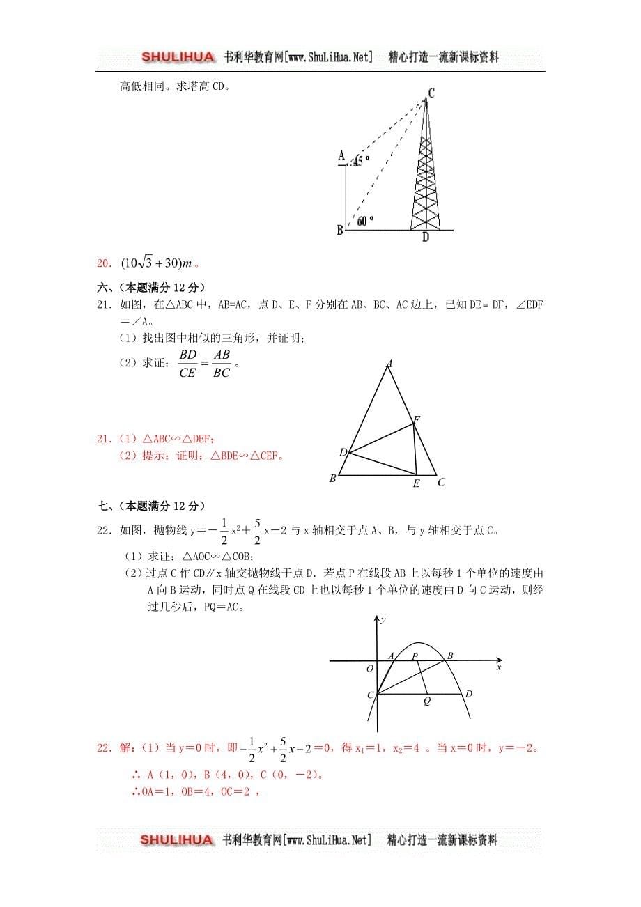 新人教版九年级下期末综合试卷(九)内容：全册书.doc_第5页