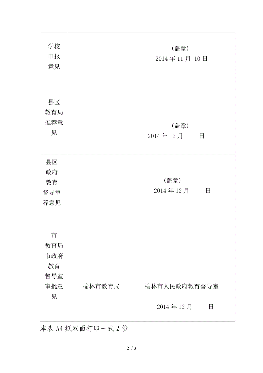 横山县高镇幼儿园榆林市实施素质教育优秀学校申报表_第2页