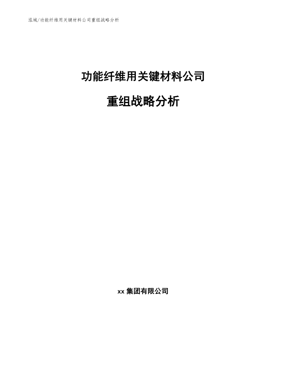 功能纤维用关键材料公司重组战略分析【参考】_第1页