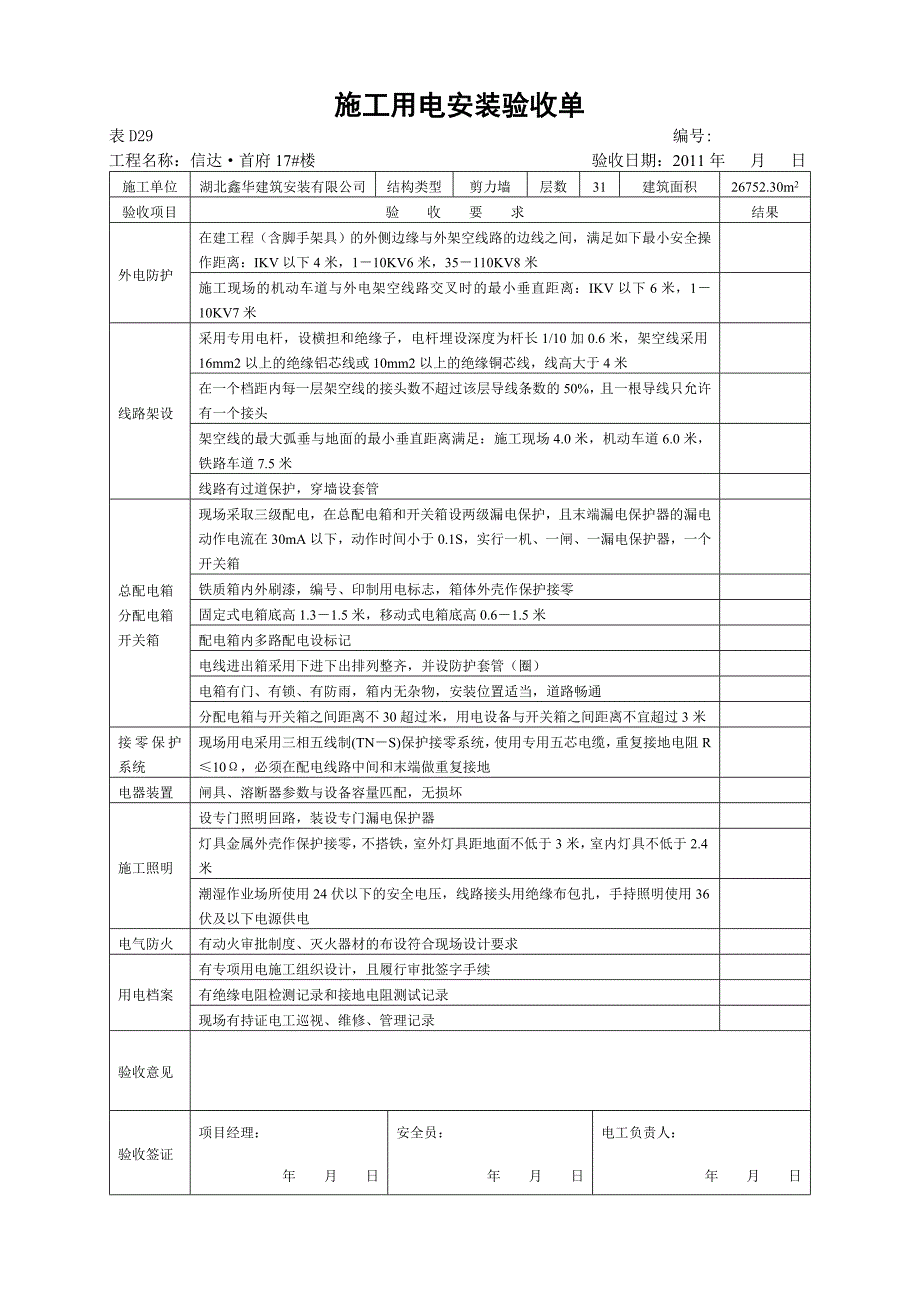 临时用电检查验收表.doc_第2页