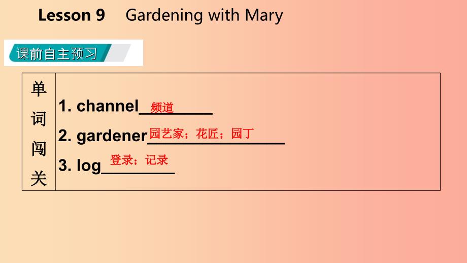 2019年春八年级英语下册 Unit 2 Plant a Plant Lesson 9 Gardening with Mary课件（新版）冀教版.ppt_第3页