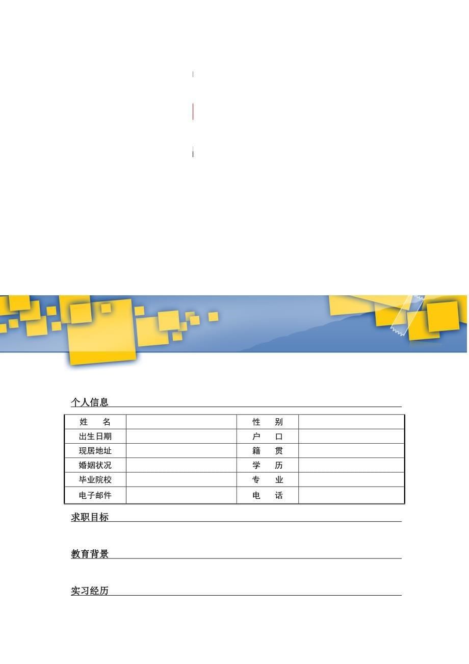 XXXX独特的求职个人简历模板集锦_第5页