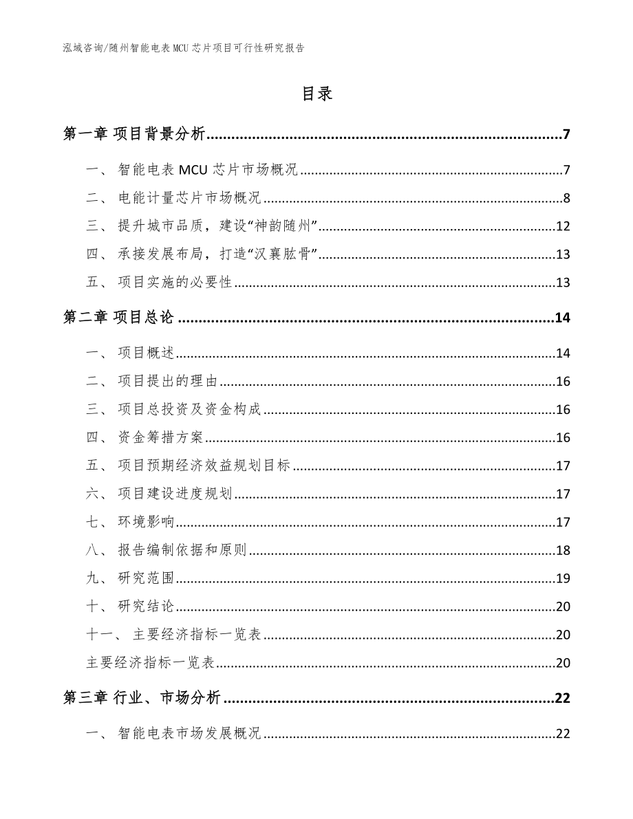 随州智能电表MCU芯片项目可行性研究报告参考模板_第2页