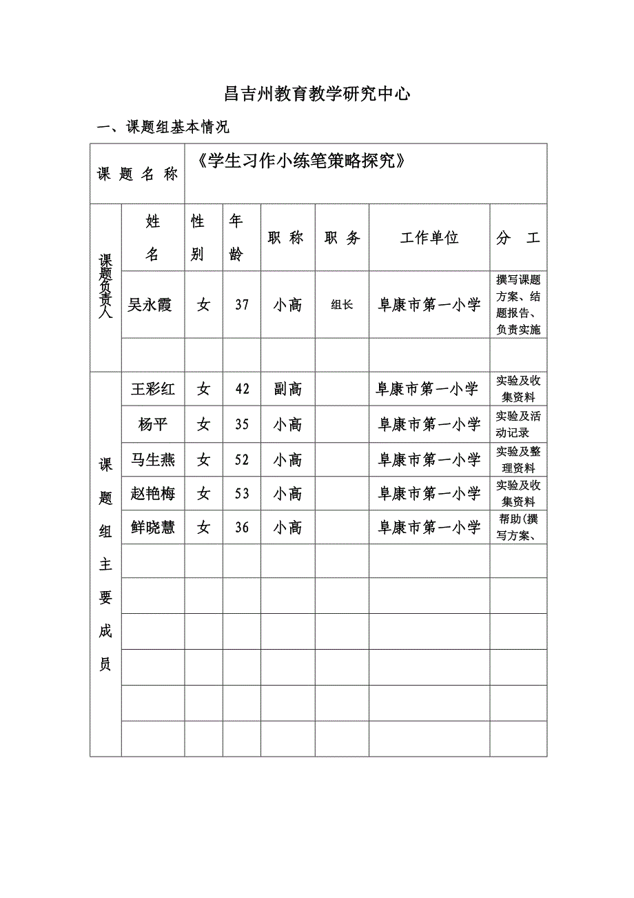 高段学生习作小练笔策略探究(申报表_第2页