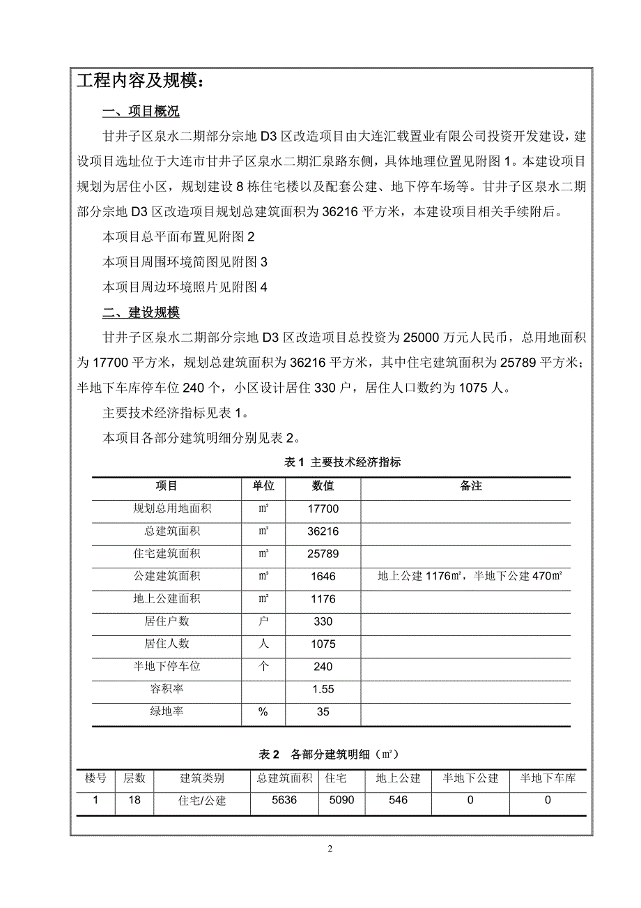 甘井子区泉水二期部分宗地D3区改造项目环评正文_第2页