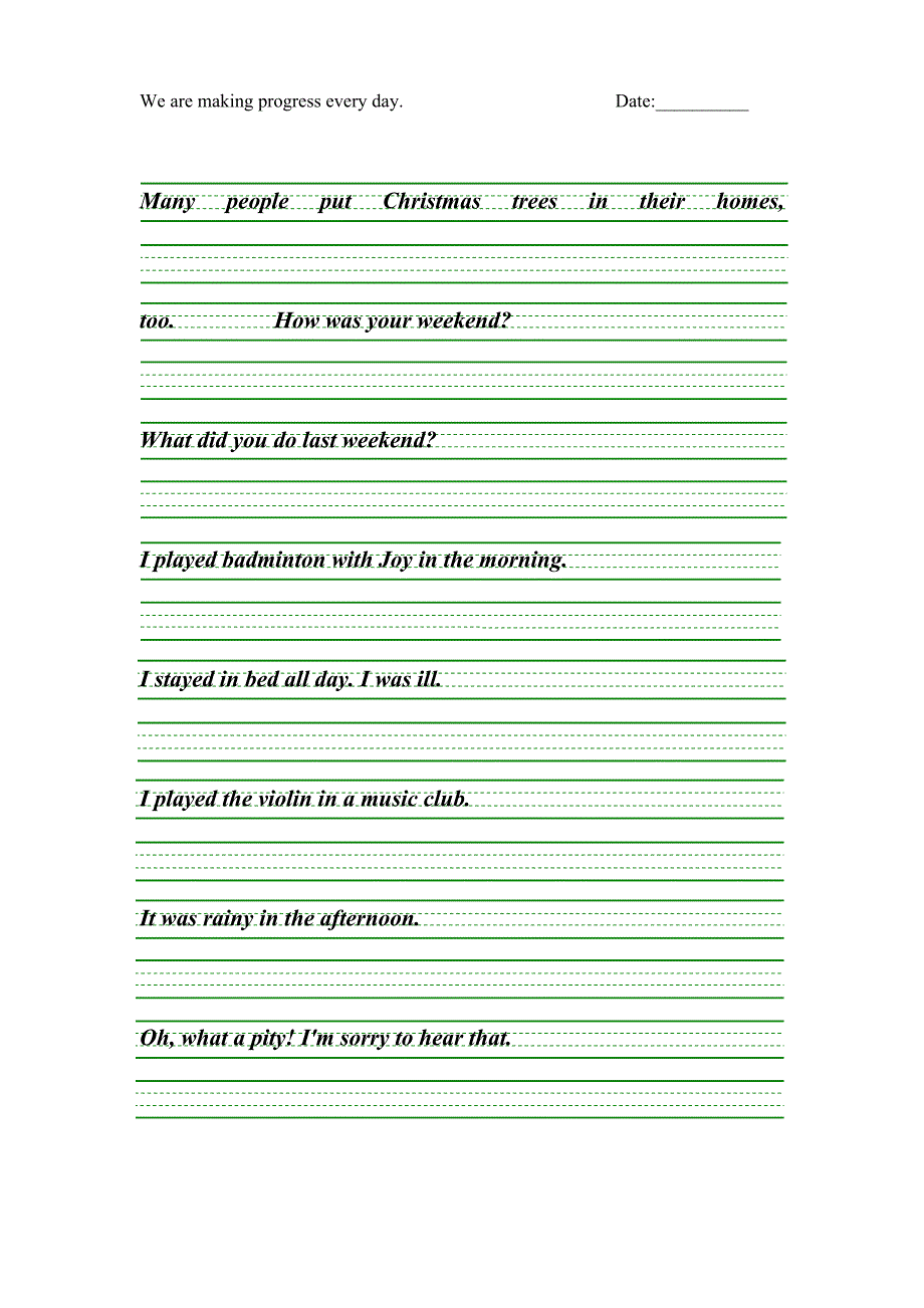 小学五年级上册英语(PEP)练字字帖_第4页