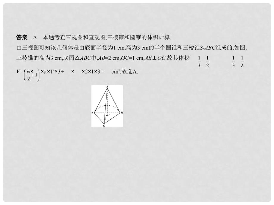 高考数学一轮复习 第八章 立体几何 8.1 空间几何体的三视图、表面积和体积课件_第3页