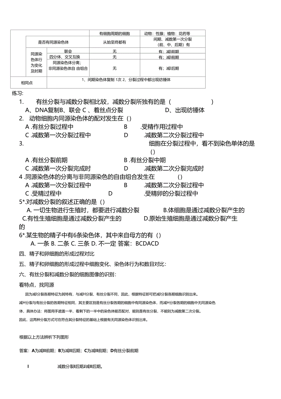 细胞分裂知识点总结归纳_第4页