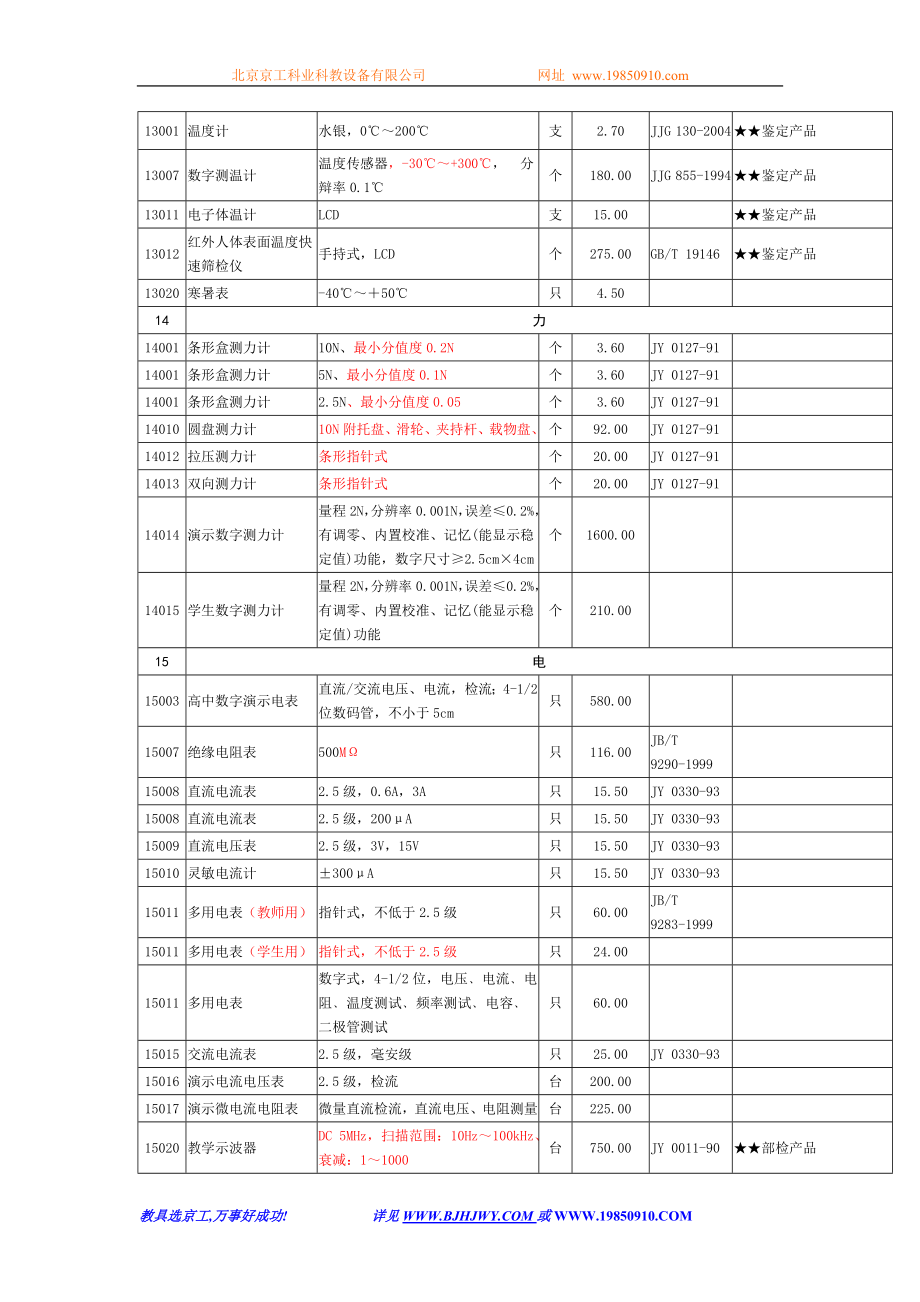 中学实验仪器配备目录高中初中化学物理生物数学科学实验仪器器材大全_第4页