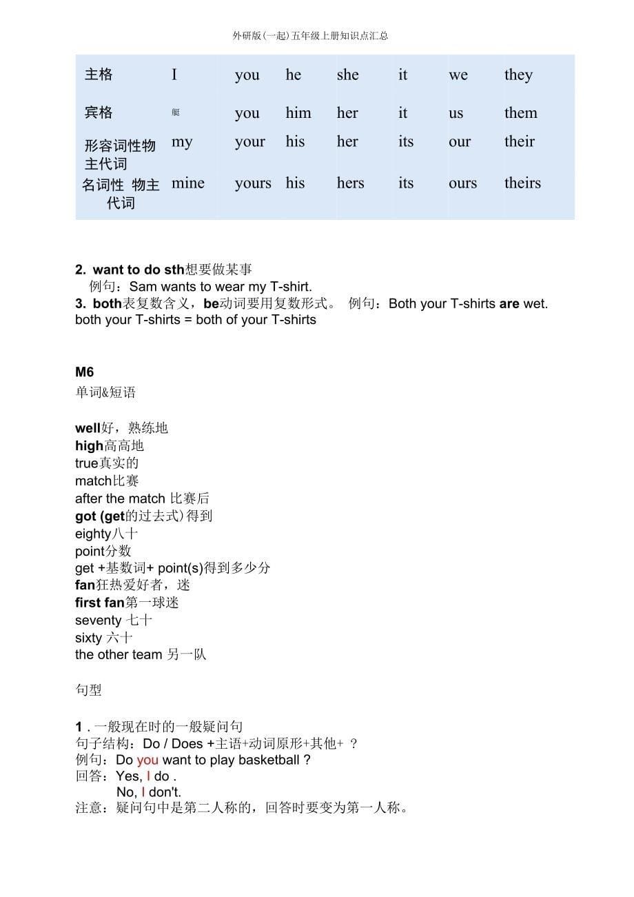 外研版(一起)五年级上册知识点汇总_第5页